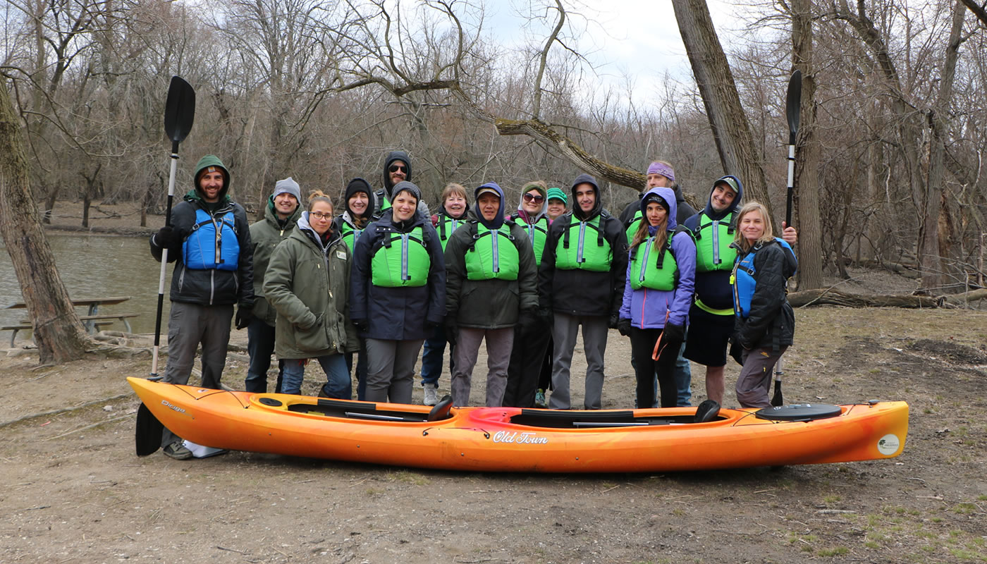 Maywood Grove- a group of paddlers
