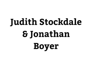 Judith Stockdale & Jonathan Boyer